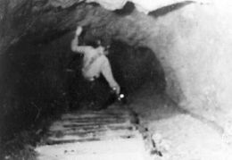 Descending the "short-cut tunnel" to the mine